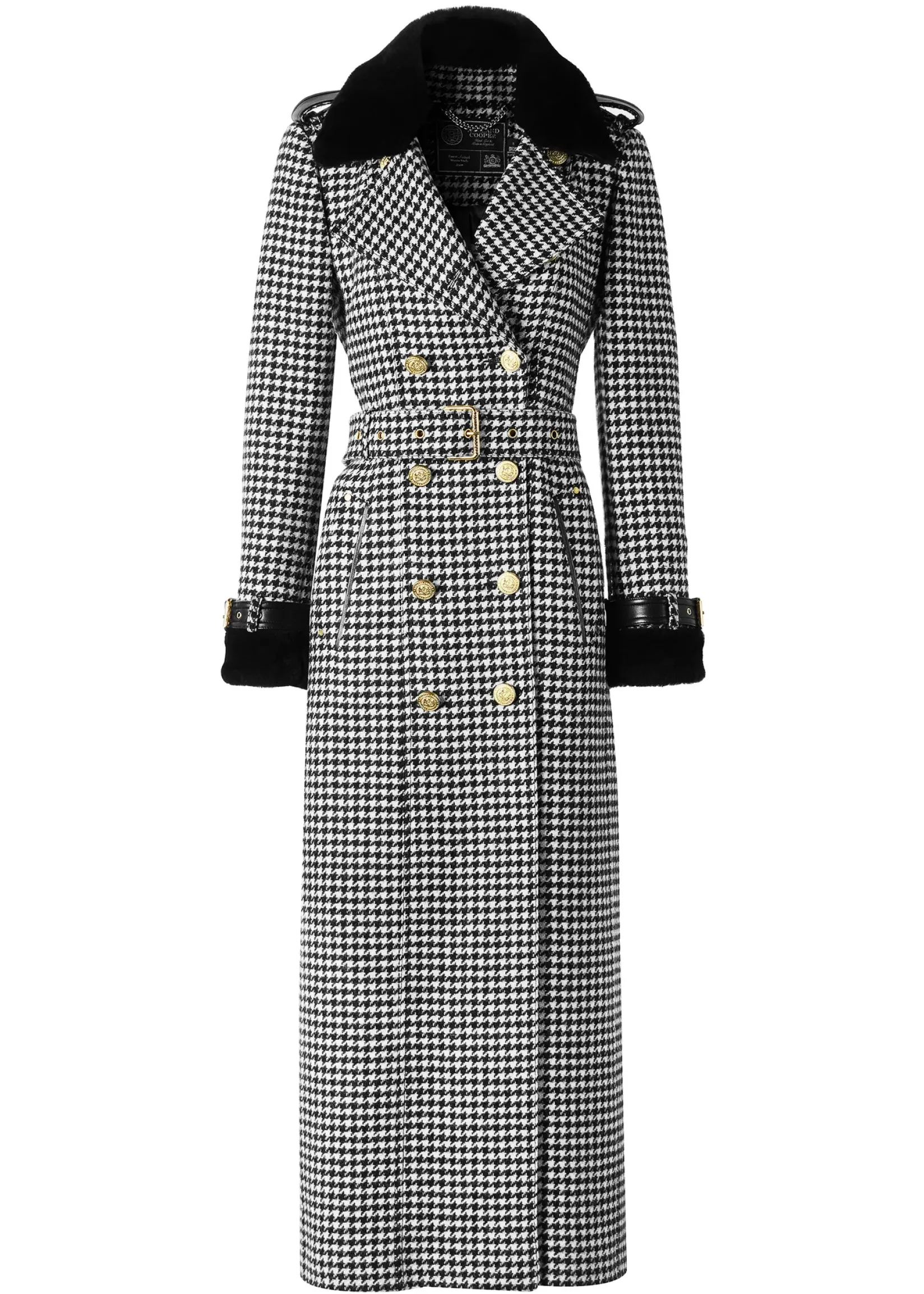 Holland Cooper Trench Coats|Coats-Gold Label Trench Houndstooth