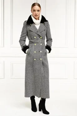Holland Cooper Trench Coats|Coats-Gold Label Trench Houndstooth