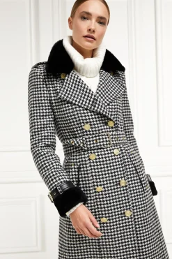 Holland Cooper Trench Coats|Coats-Gold Label Trench Houndstooth
