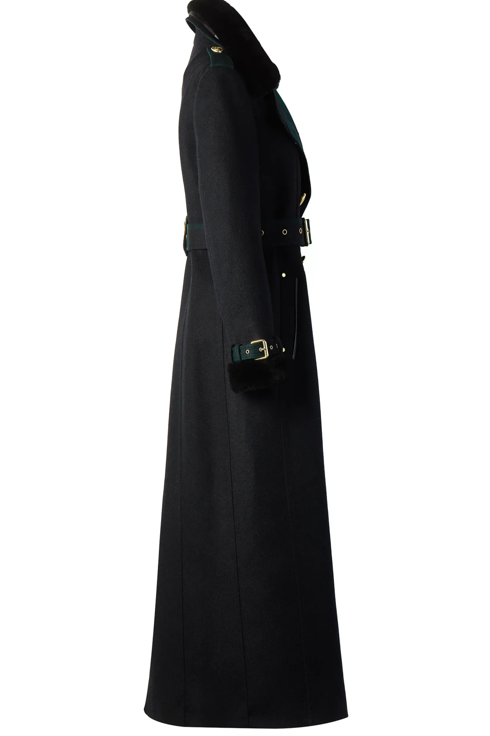 Holland Cooper Trench Coats|Coats-Gold Label Trench Soft Navy Blackwatch