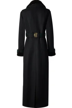 Holland Cooper Trench Coats|Coats-Gold Label Trench Soft Navy Blackwatch