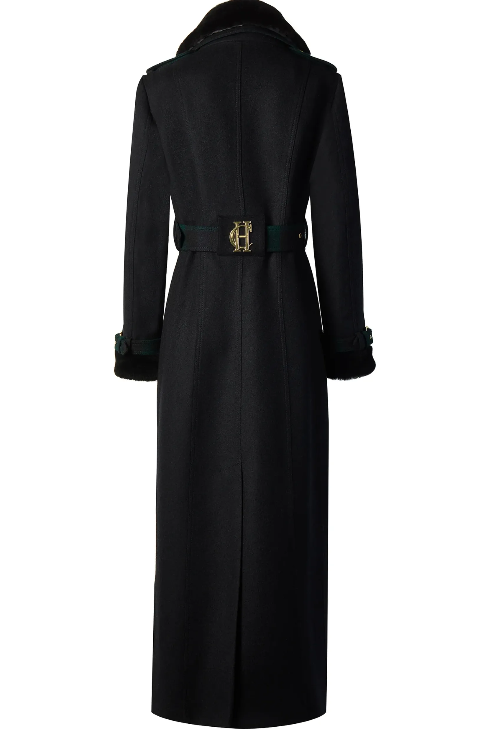 Holland Cooper Trench Coats|Coats-Gold Label Trench Soft Navy Blackwatch
