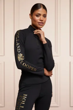 Holland Cooper Base Layers|Training Wear-Halcot Thermal Base Layer Black