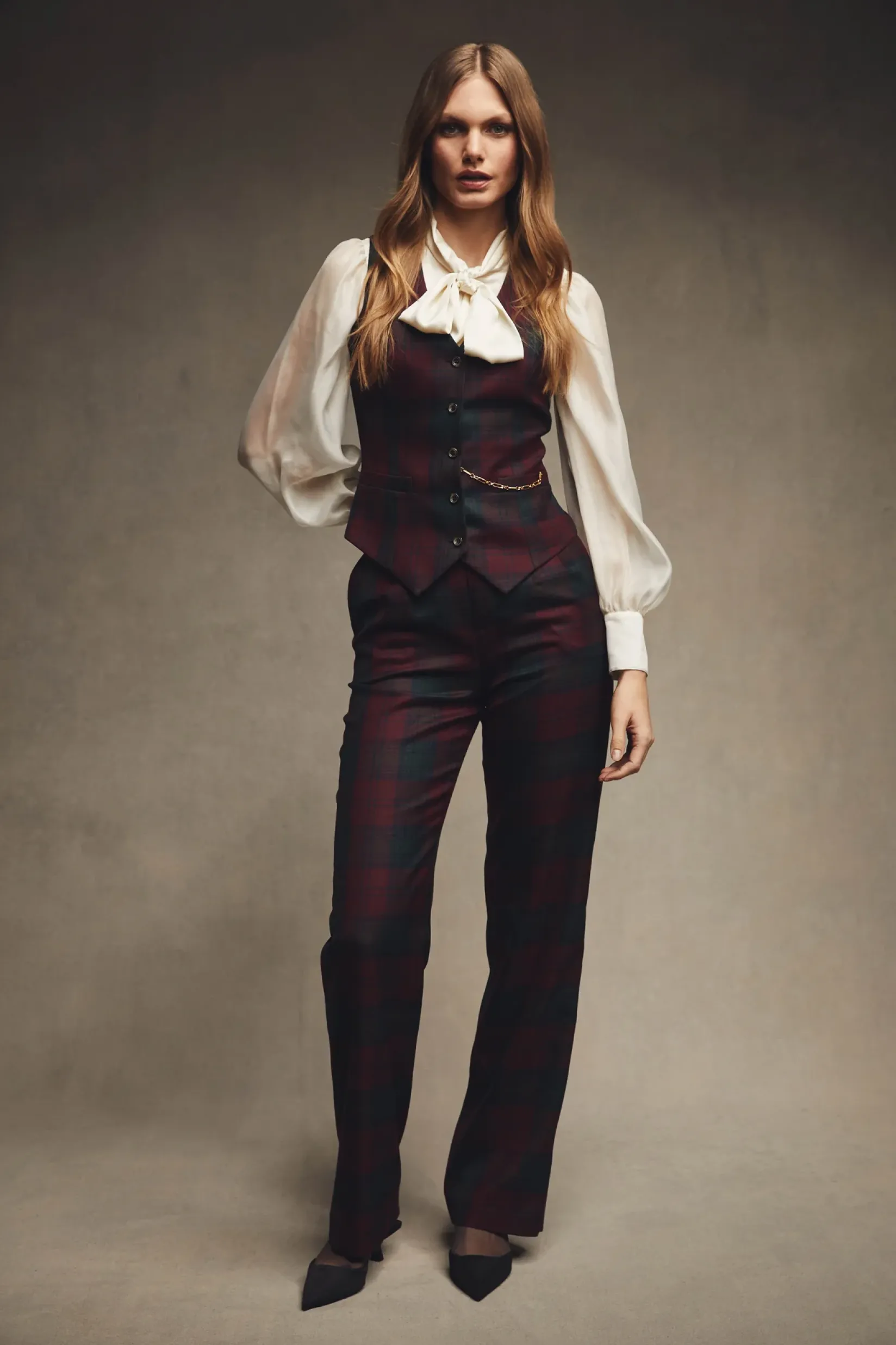 Holland Cooper Waistcoats|In Stock Tailoring-Hampton Waistcoat Mulberry Tartan