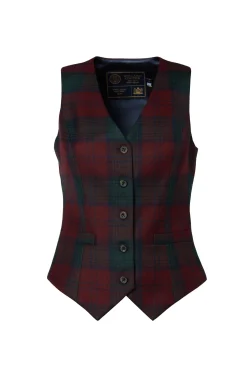 Holland Cooper Waistcoats|In Stock Tailoring-Hampton Waistcoat Mulberry Tartan