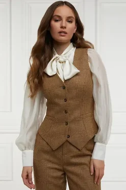 Holland Cooper Waistcoats|In Stock Tailoring-Hampton Waistcoat Tawny