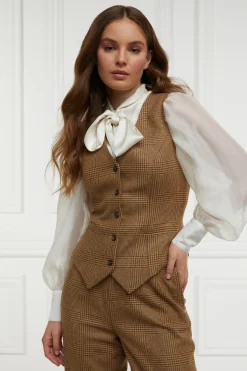 Holland Cooper Waistcoats|In Stock Tailoring-Hampton Waistcoat Tawny