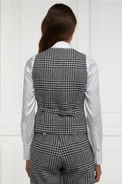 Holland Cooper Waistcoats|In Stock Tailoring-Hampton Waistcoat Large Scale Prince of Wales Mono