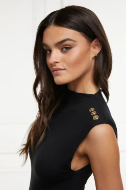 Holland Cooper Bodysuits|Wardrobe Staples-Harper Bodysuit Black
