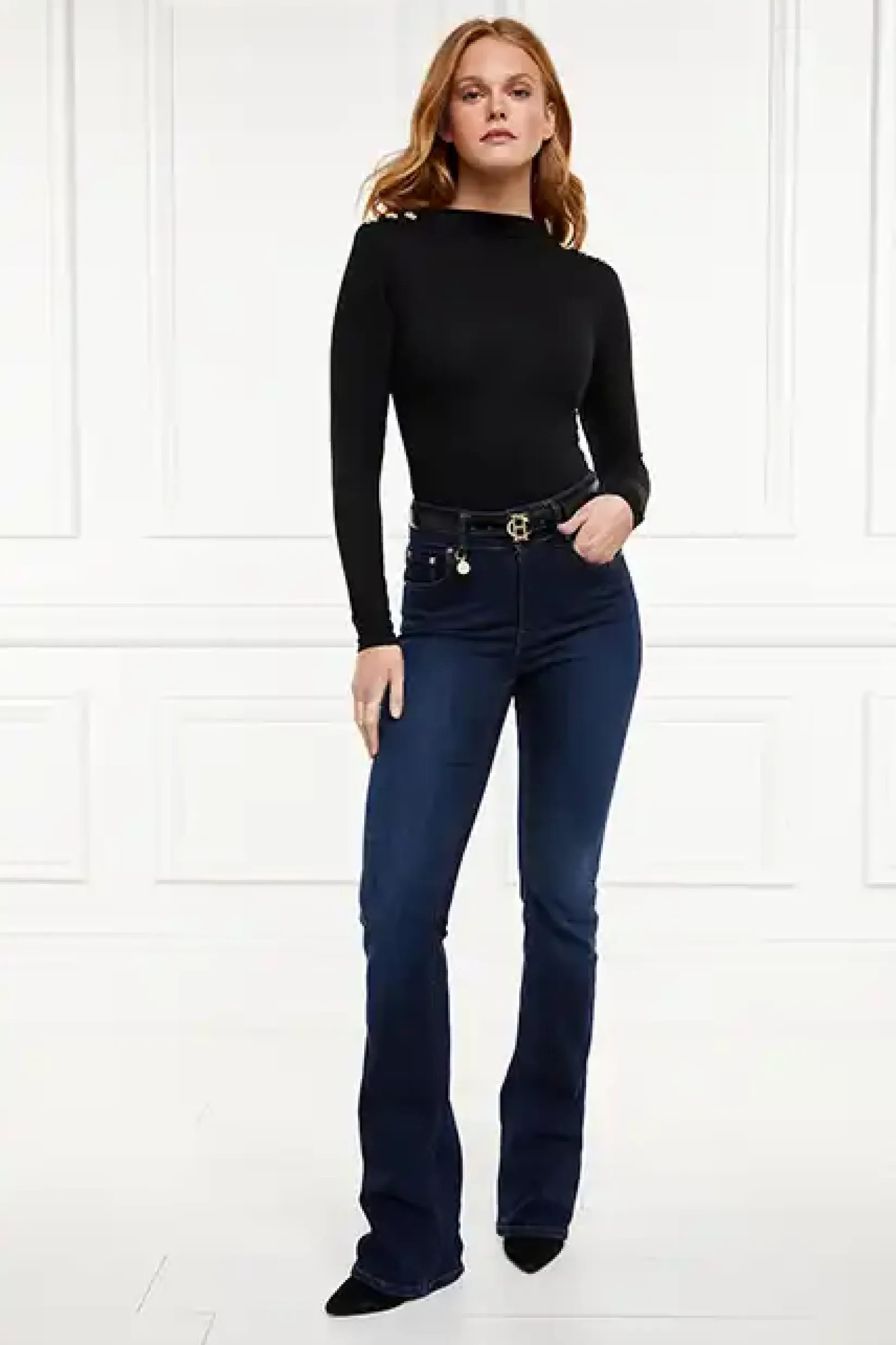 Holland Cooper Gifts For Her|Bodysuits-Harper Long Sleeve Bodysuit Black