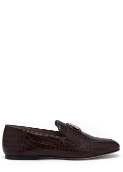 Holland Cooper Loafers|Footwear-Harvard Loafer Chocolate Croc