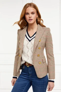 Holland Cooper Knitwear-Harvard V-Neck Knit Natural