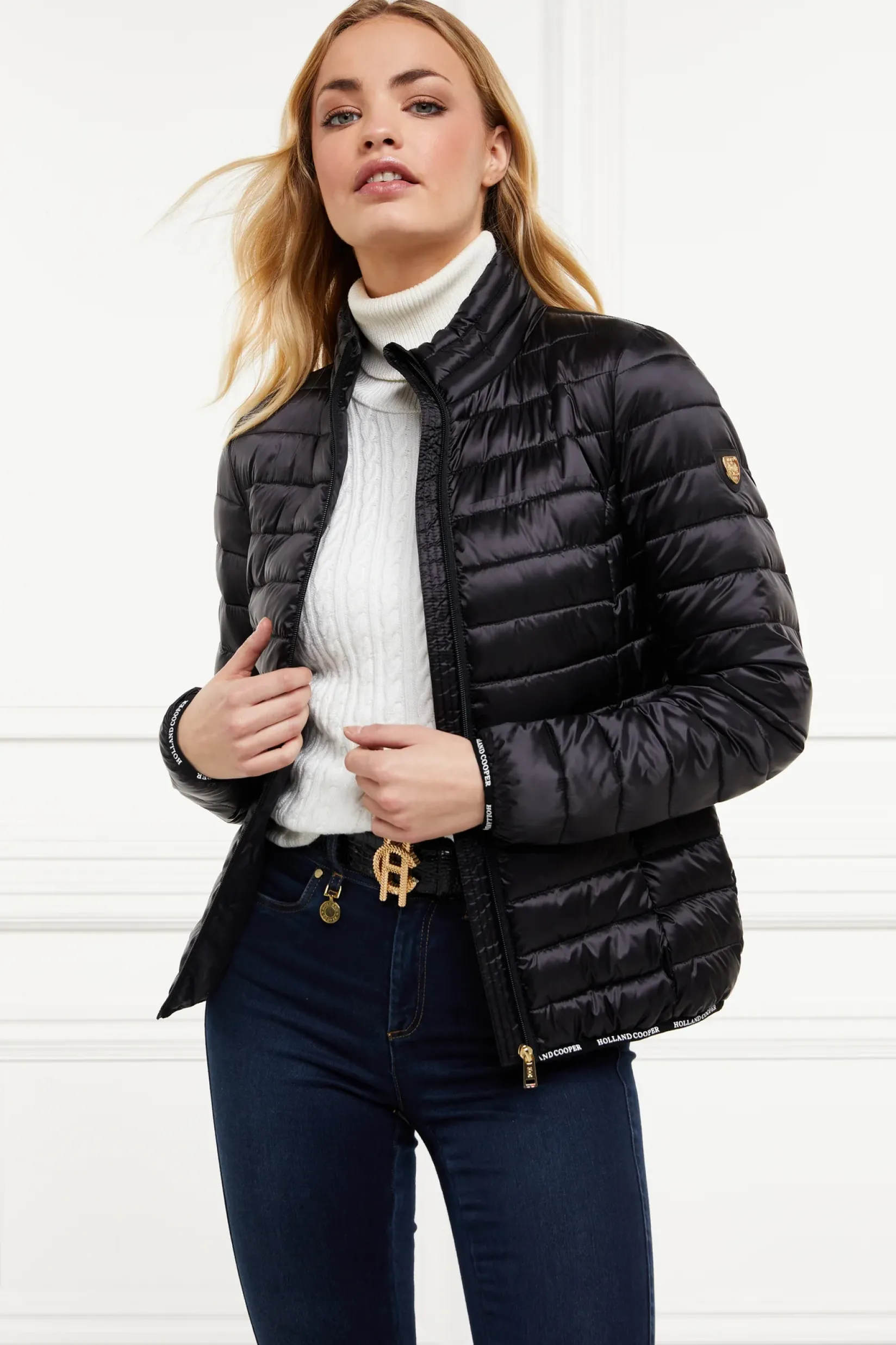 Holland Cooper Jackets|At The Stables-Hawling Packable Jacket Black