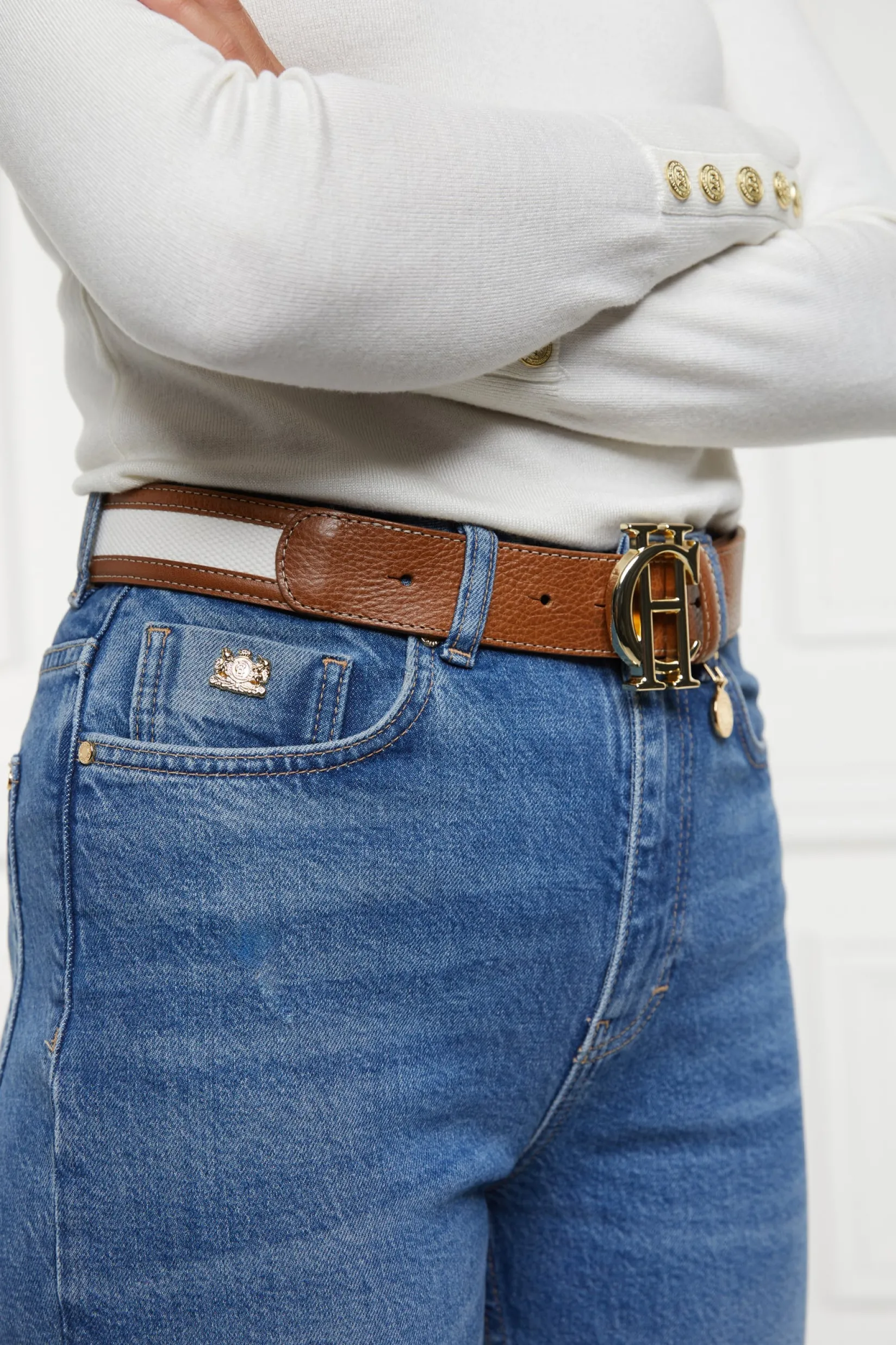 Holland Cooper Bestsellers|Bestsellers-HC Classic Belt Tan Canvas