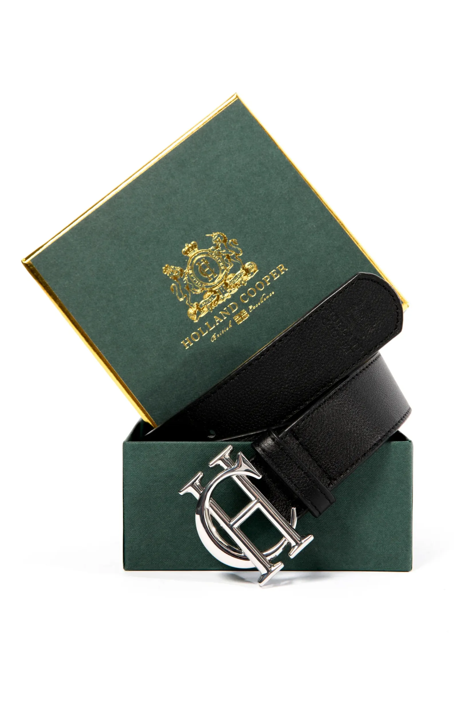 Holland Cooper Belts|Belts-HC Classic Belt Black Silver