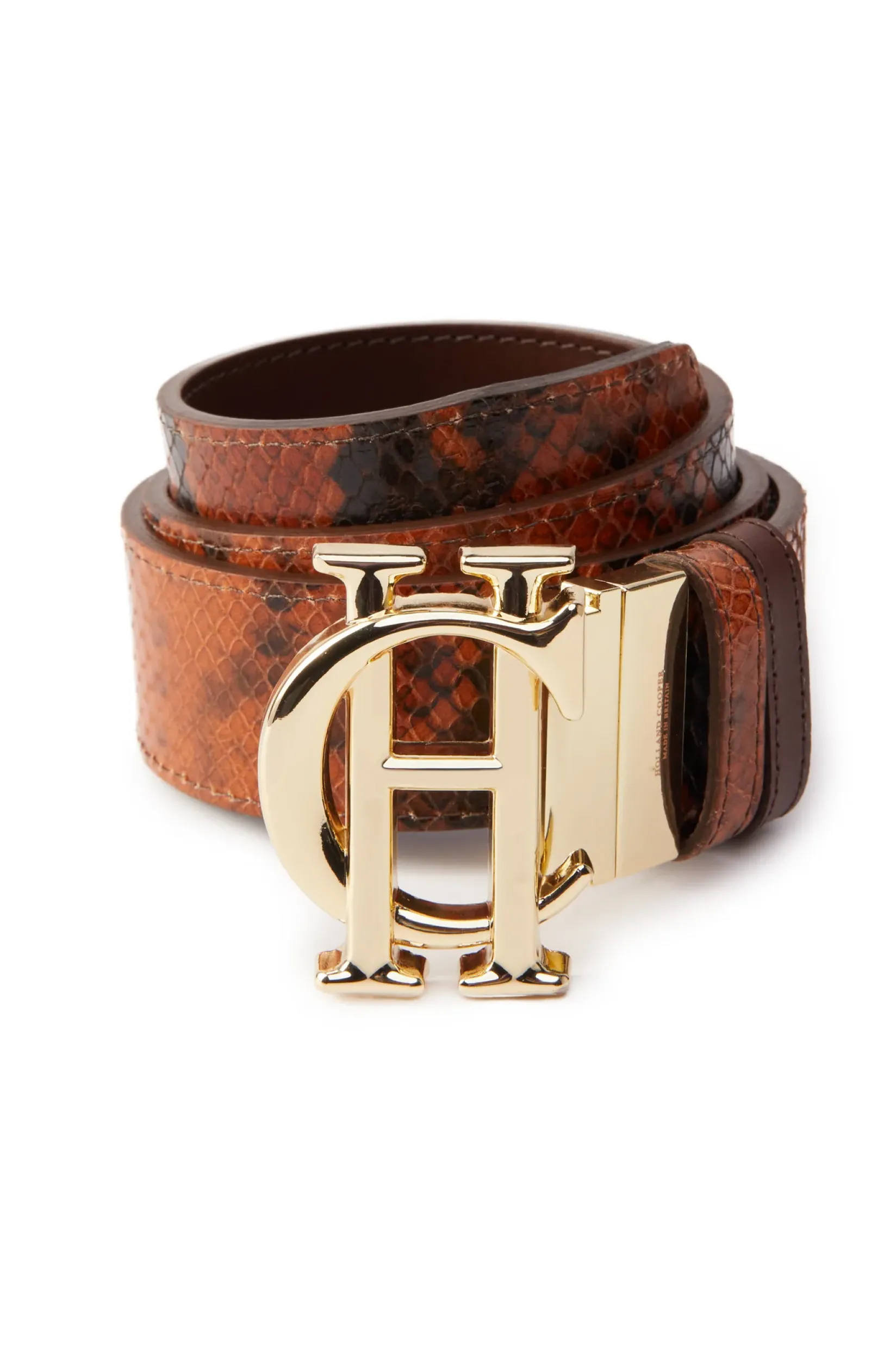 Holland Cooper Belts|Belts-HC Classic Belt Reversible Chestnut Python