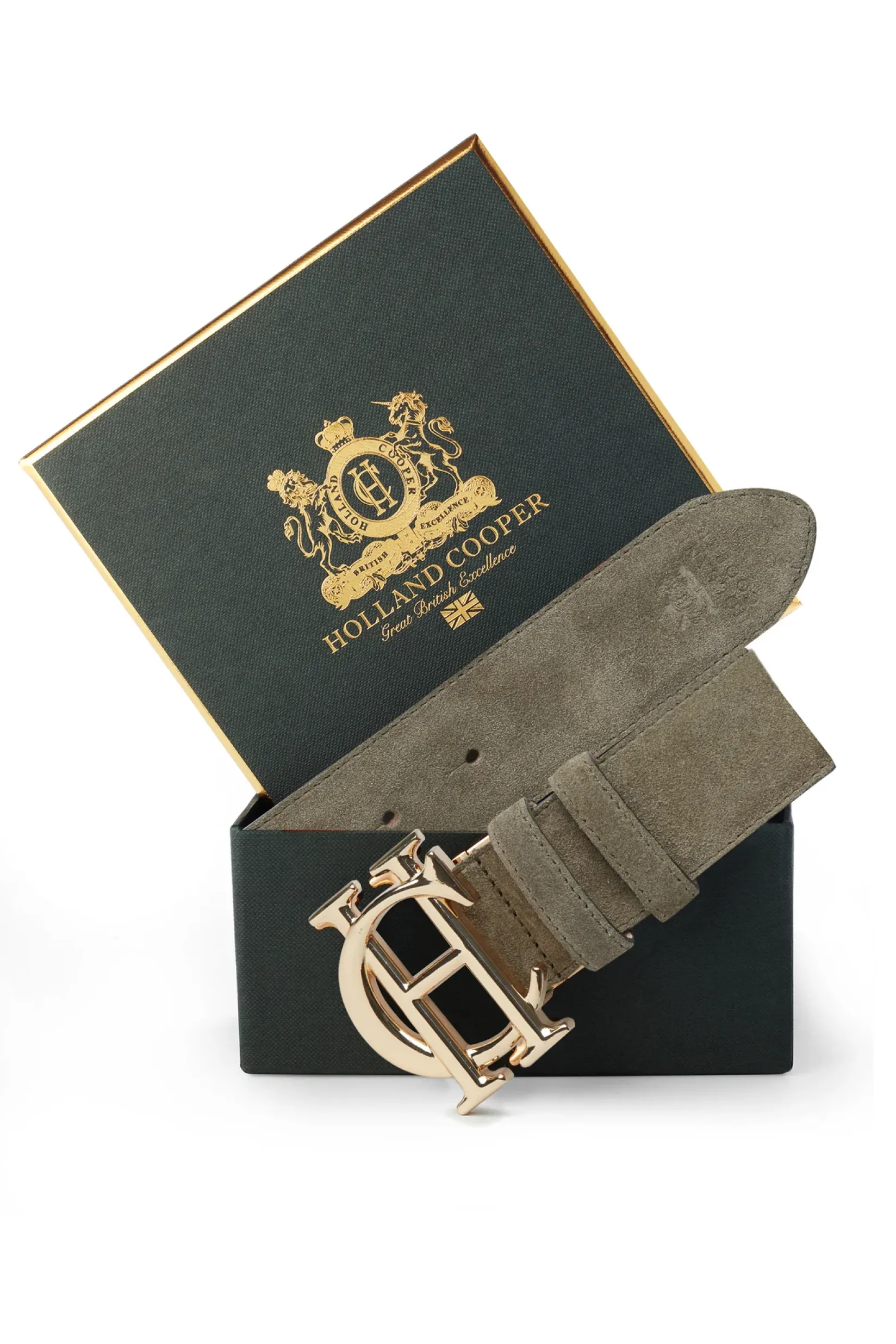 Holland Cooper Belts|Belts-HC Classic Belt Suede Khaki