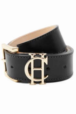 Holland Cooper Gifts For Her-HC Classic Logo Belt Black