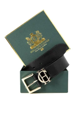 Holland Cooper Gifts For Her-HC Classic Logo Belt Black