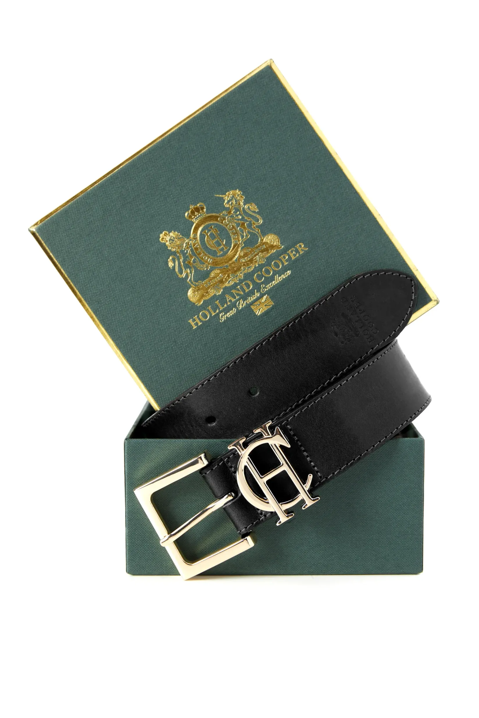 Holland Cooper Gifts For Her-HC Classic Logo Belt Black