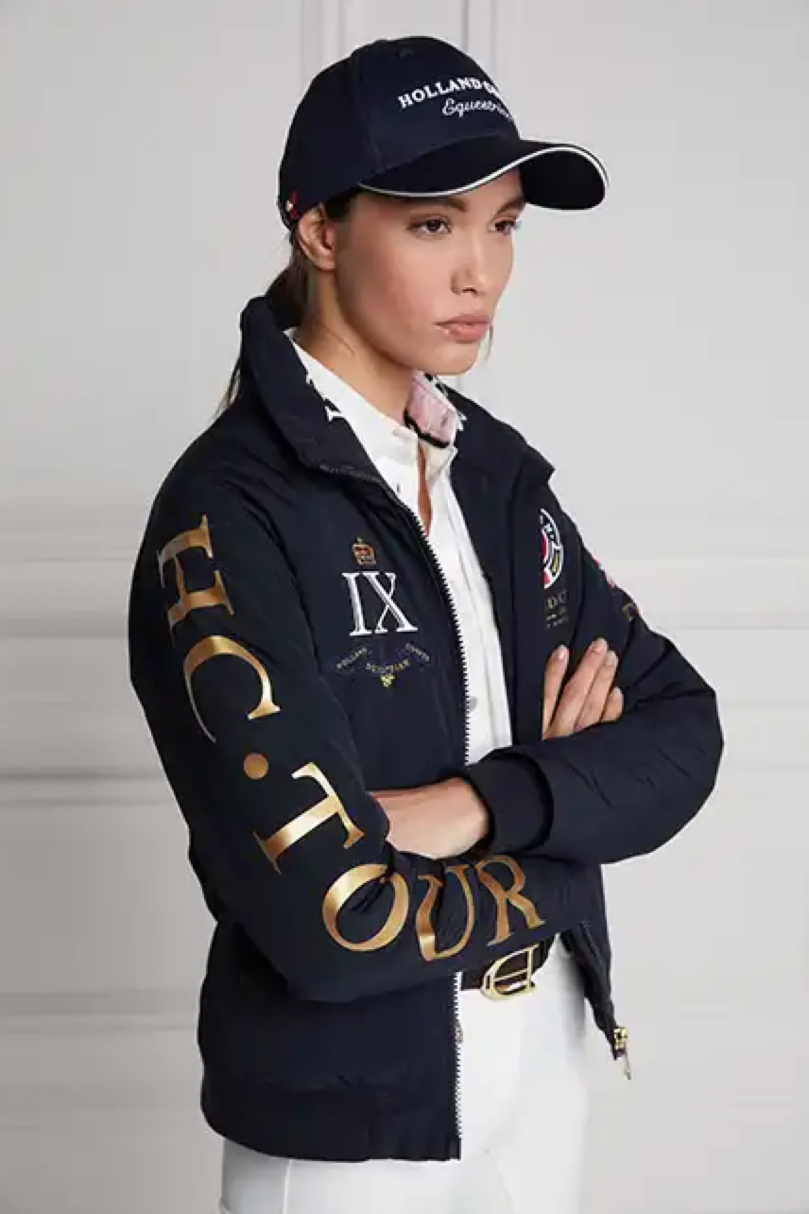 Holland Cooper Headwear|Accessories-HC Equestrian Cap Ink Navy