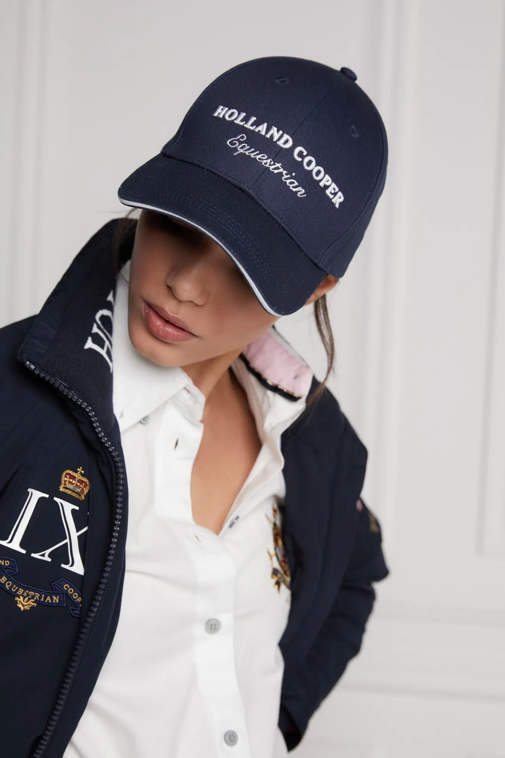 Holland Cooper Headwear|Accessories-HC Equestrian Cap Ink Navy