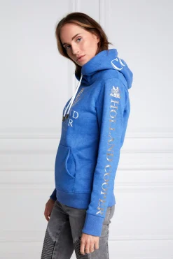 Holland Cooper Hoodies|Equestrian Casualwear-HC Heritage Hoodie Cobalt