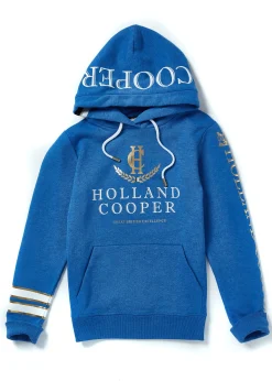 Holland Cooper Hoodies|Equestrian Casualwear-HC Heritage Hoodie Cobalt