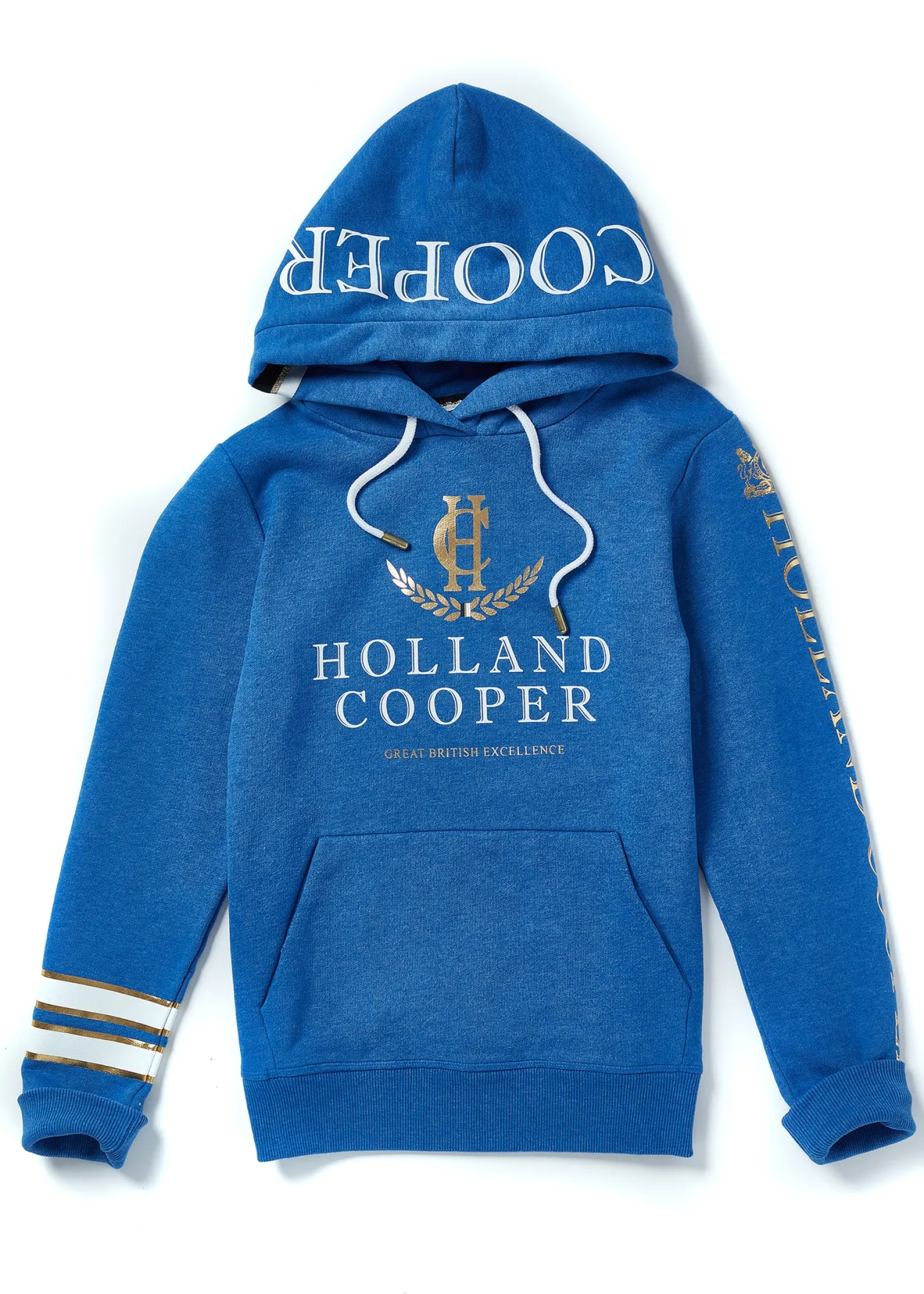 Holland Cooper Hoodies|Equestrian Casualwear-HC Heritage Hoodie Cobalt