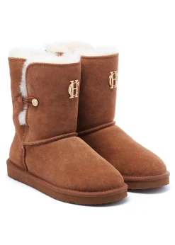 Holland Cooper Shearling Boots|Boots-HC Shearling Boot Tan