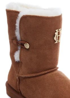 Holland Cooper Shearling Boots|Boots-HC Shearling Boot Tan