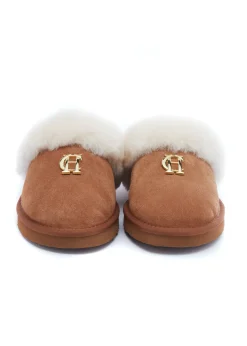 Holland Cooper Gifts For Her|Slippers-HC Shearling Slipper Tan