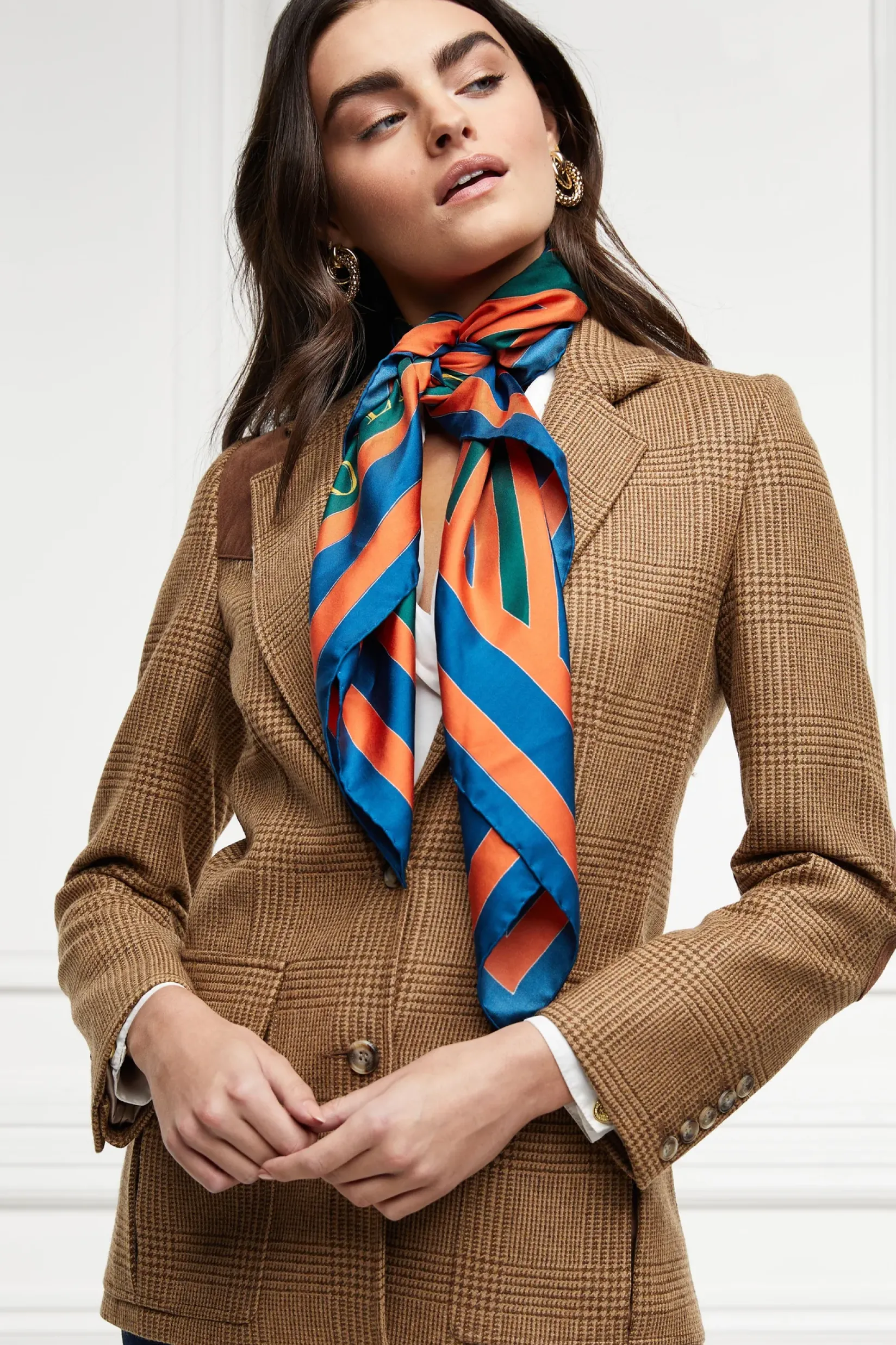 Holland Cooper The Perfect Gesture|Scarves-HC Silk Scarf Horse Flag