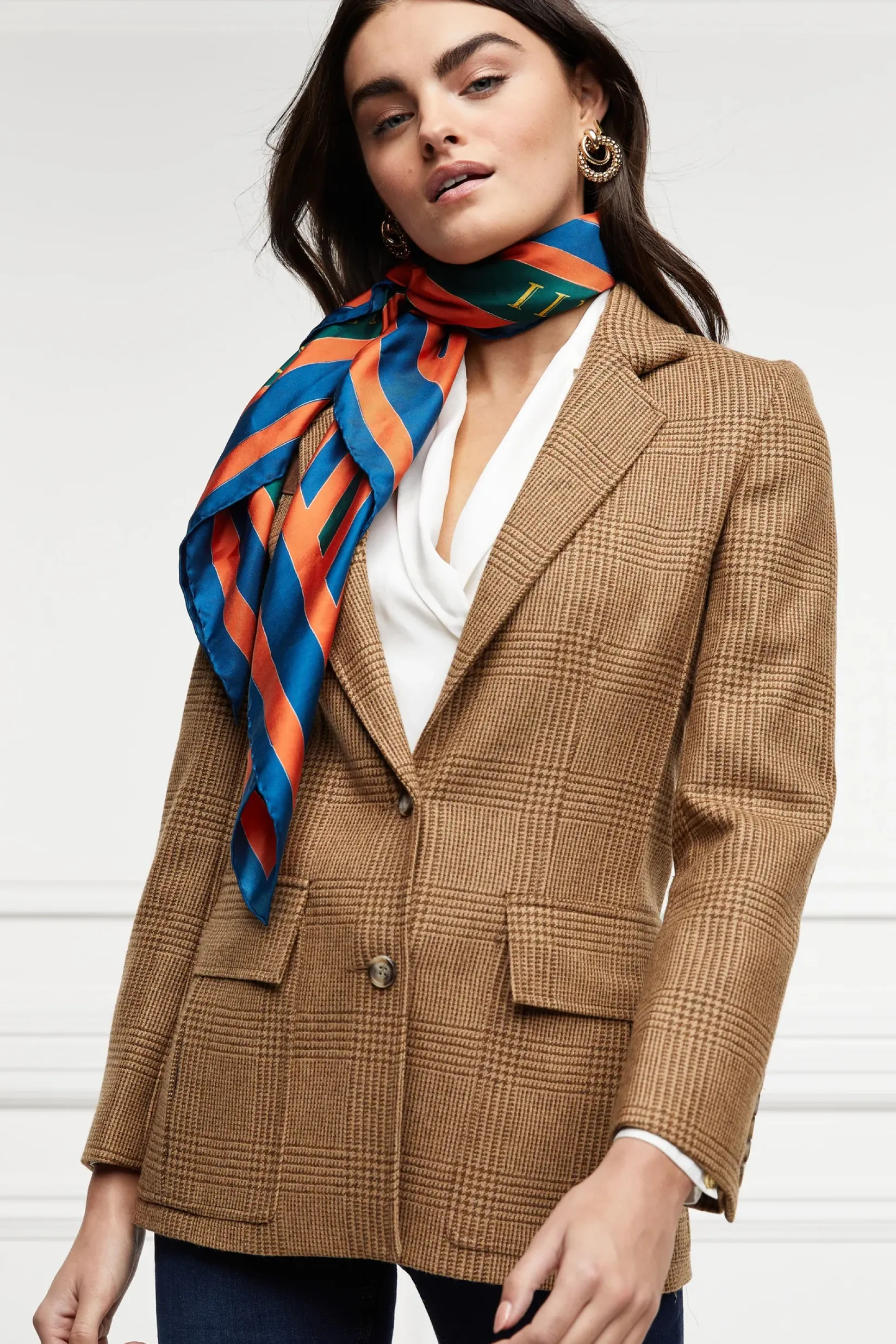 Holland Cooper The Perfect Gesture|Scarves-HC Silk Scarf Horse Flag