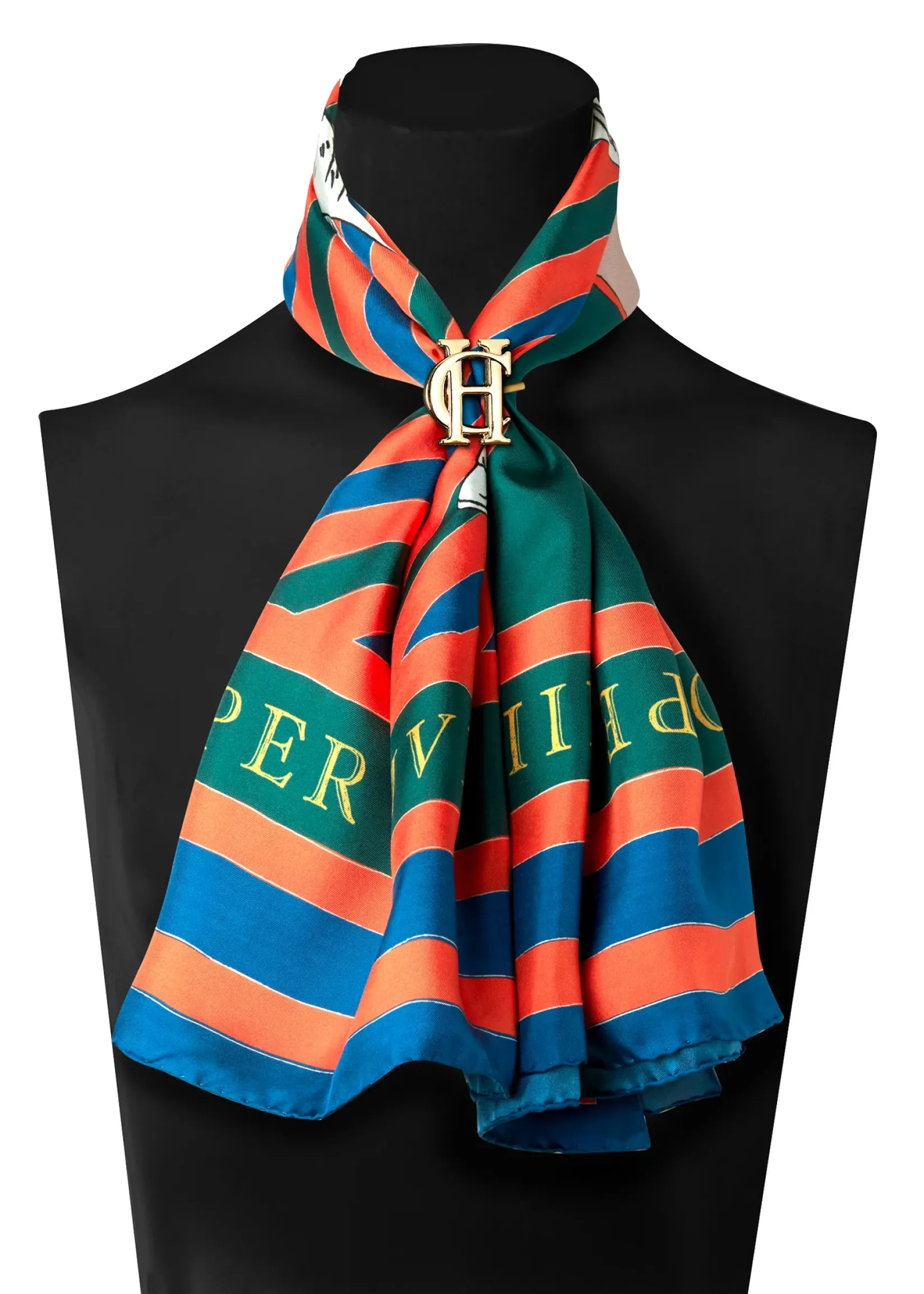 Holland Cooper The Perfect Gesture|Scarves-HC Silk Scarf Horse Flag