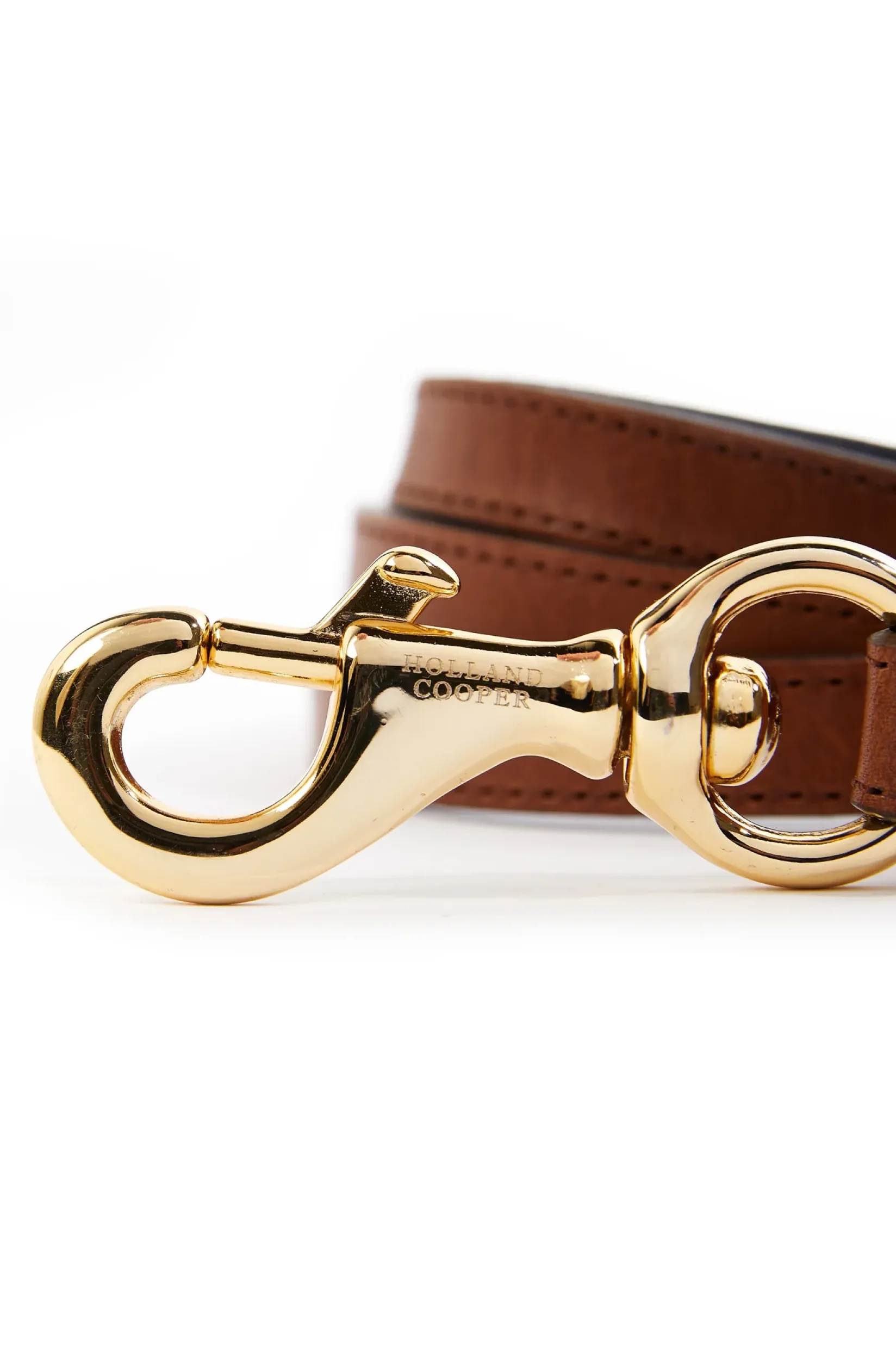 Holland Cooper Dog Leads|Dog Accessories-HC Slim Dog Lead Chestnut