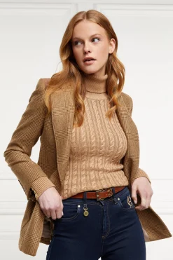 Holland Cooper Gifts For Her|Belts-HC Slim Logo Belt Tan