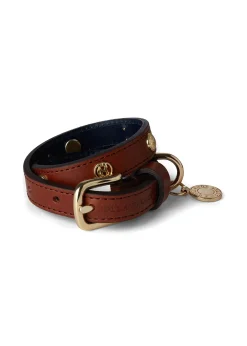 Holland Cooper Dog Collars|Dog Accessories-HC Studded Dog Collar Chestnut