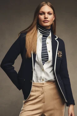 Holland Cooper Blazers|Jackets-Henley Blazer Ink Navy