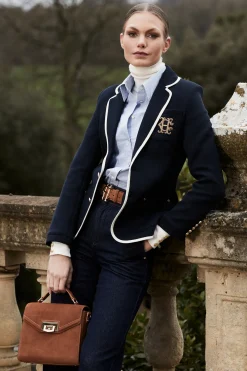 Holland Cooper Blazers|Jackets-Henley Blazer Ink Navy