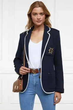 Holland Cooper Blazers|Jackets-Henley Blazer Ink Navy