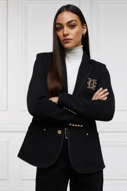 Holland Cooper Blazers|Jackets-Henley Blazer Black Black