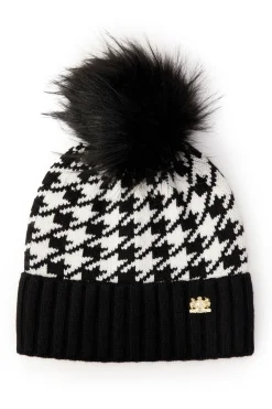 Holland Cooper Accessories|Shop Women-Heritage Bobble Hat Houndstooth