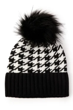 Holland Cooper Accessories|Shop Women-Heritage Bobble Hat Houndstooth