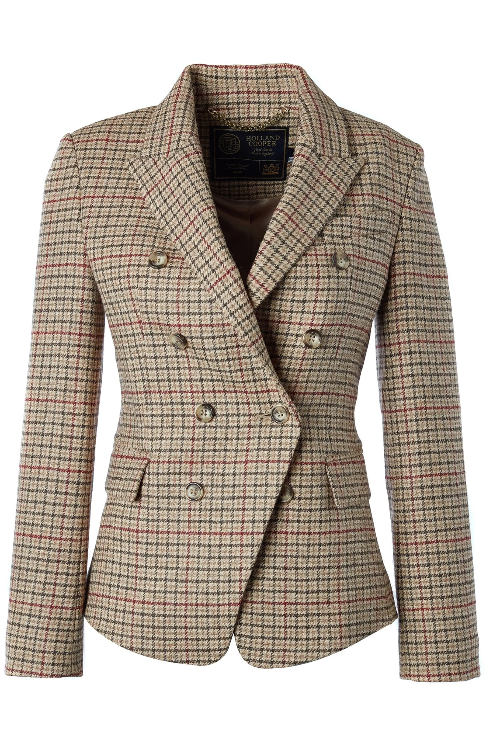 Holland Cooper Blazers|Jackets-Heritage Knightsbridge Blazer Charlton Tweed Horn Button