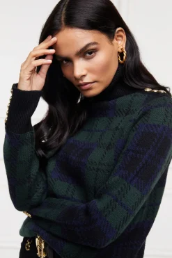 Holland Cooper Knitwear-Heritage Knit Jumper Blackwatch
