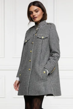 Holland Cooper Capes|Coats-Highbury Cape Coat Houndstooth