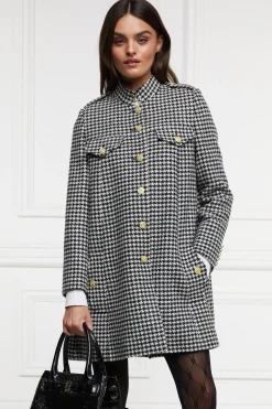 Holland Cooper Capes|Coats-Highbury Cape Coat Houndstooth