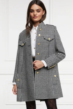 Holland Cooper Capes|Coats-Highbury Cape Coat Houndstooth