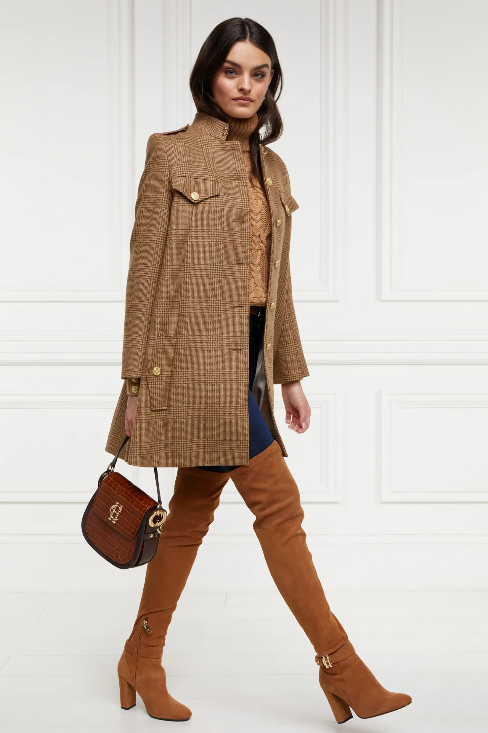 Holland Cooper Capes|Country Collection-Highbury Cape Coat Tawny